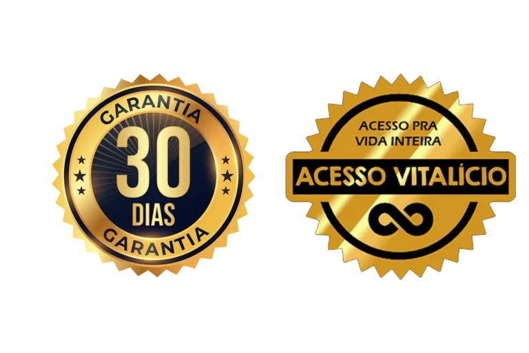 Selo de garantia de 30 dias e acesso vitalício