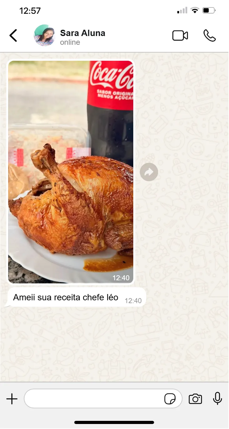 Depoimento de aluno do curso de Assados